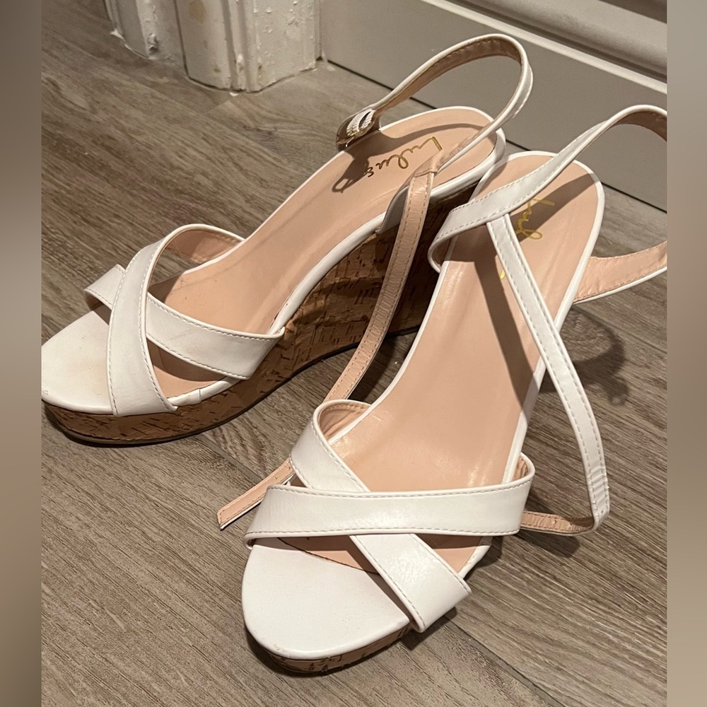 White lulus heels